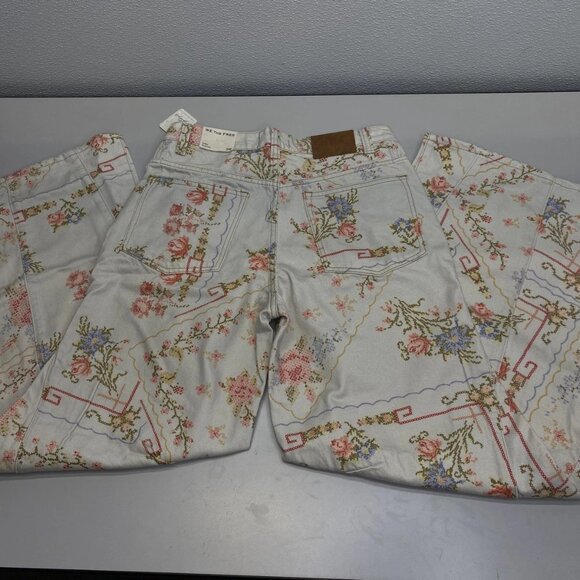 We The Free Women’s Eden Printed High-Slouchy Wide-Leg Pants – Ivory/Multi – 28 - Picture 11 of 14